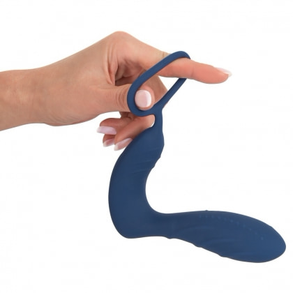 Vibrating Prostate Plug With Ring Albastru