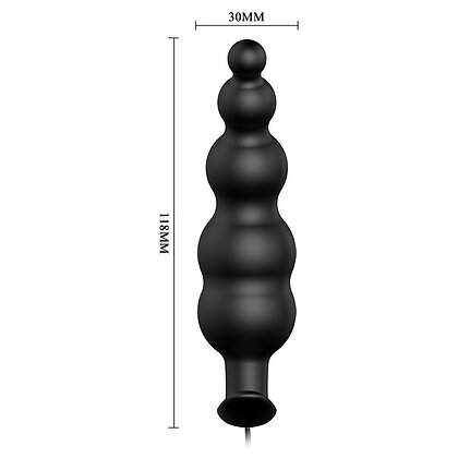 Vibrator Anal Plăcere Copleșitoare Telecomandat Negru