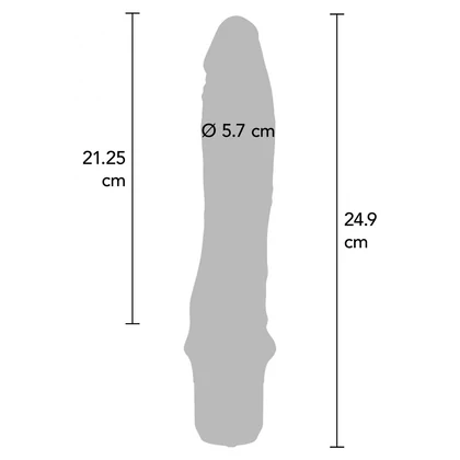 Vibrator Clasic Large Negru 24.9cm