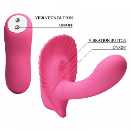 Vibrator Cochilia Dragostei Cu Telecomandă Roz