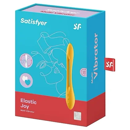 Vibrator Cuplu Elastic Joy Portocaliu