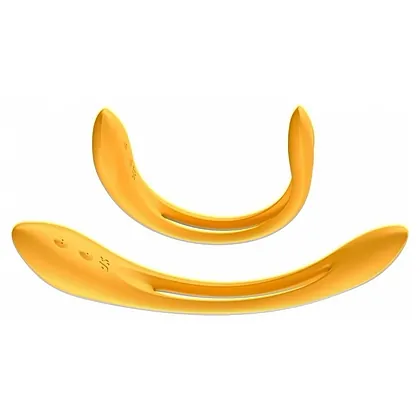Vibrator Cuplu Elastic Joy Portocaliu