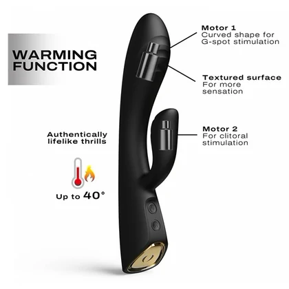 Vibrator Dorcel Flexi Rabbit Heating Negru
