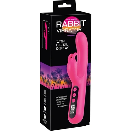 Vibrator Dublu Sunset Rabbit 10 Moduri Reîncărcabil Roz