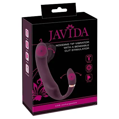Vibrator Flexibil 18cm JAVIDA Discret 10x10 Moduri Mov