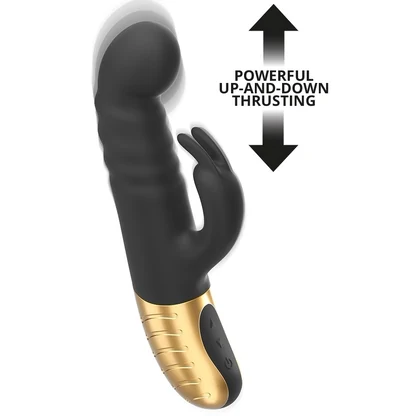 Vibrator G-Stormer Thrusting Rabbit Negru
