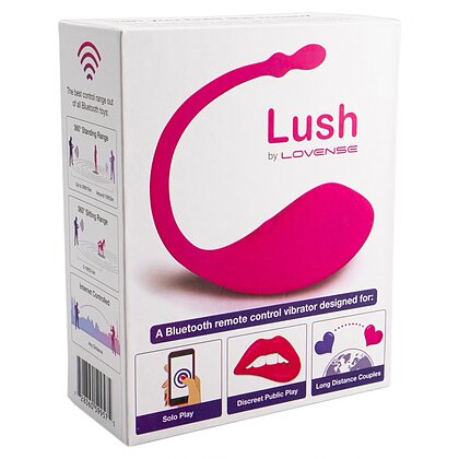 Vibrator Inteligent Purtabil Lovense Lush Cu Aplicație Pentru Videochat Roz