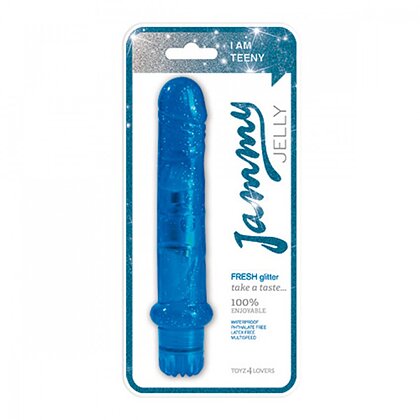 Vibrator Jammy Jelly Fresh Glitter albastru