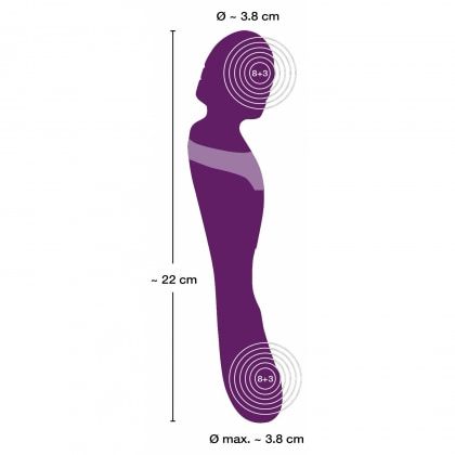 Vibrator Double Massager pentru Punctul G și Masaj Mov