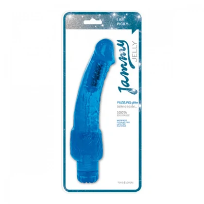 Vibrator Jelly Puzzling Glitter Albastru