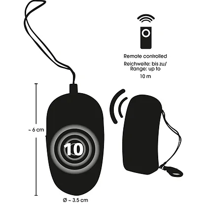 Vibrator-Ou Cu Telecomanda Bad Kitty Rosu