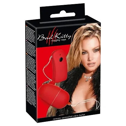 Vibrator-Ou Cu Telecomandă Bad Kitty Roșu