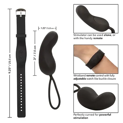 Vibrator Panty Wristband Remote Curve Negru