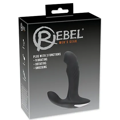 Vibrator Prostată Rebel Plug 3 Functions Negru