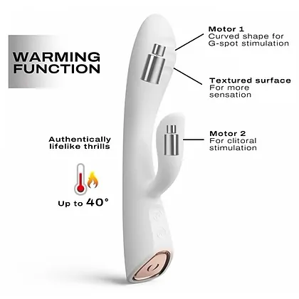 Vibrator Rabbit Dorcel Flexi Heating Alb