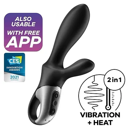Vibrator Rabbit Heat Climax Plus Negru