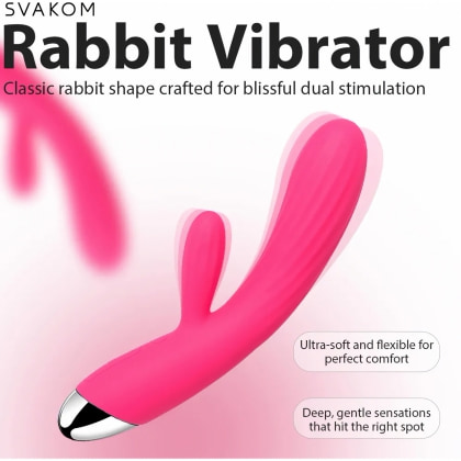 Vibrator Rabbit Încălzire Svakom Angel Roz