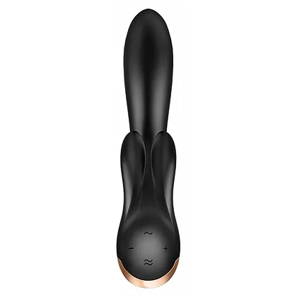 Vibrator Rabbit Satisfyer Double Negru