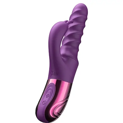 Vibrator Rotativ Cu Împingere Swirl Rabbit Mov