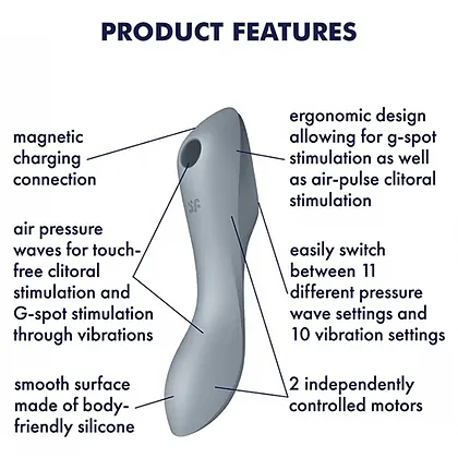 Vibrator Satisfyer Curvy Trinity 3-in-1 Gri
