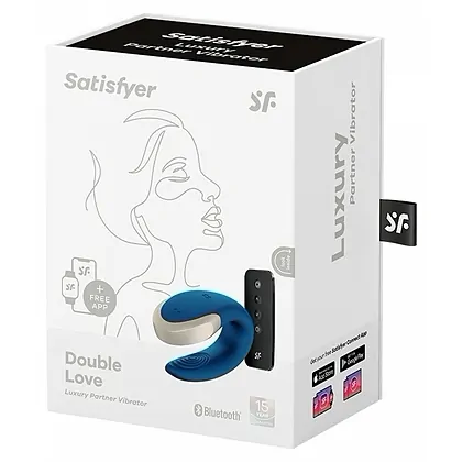 Vibrator Satisfyer Double Love Luxury Partner Albastru