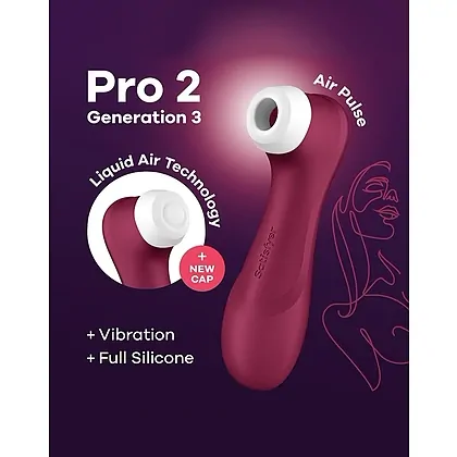 Vibrator Satisfyer Pro 2 Generation 3 Air Pulse Roșu