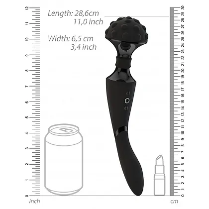 Vibrator Shiatsu Bendable Massager Wand Negru