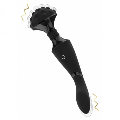 Vibrator Shiatsu Bendable Massager Wand Negru