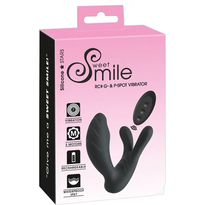 Vibrator Sweet Smile G Punct 3 Motoare Reîncărcabil Negru