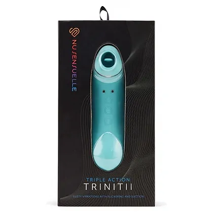 Vibrator Trinitii 3in1 Tongue Albastru