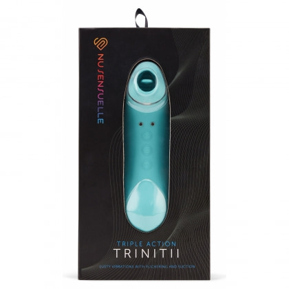 Vibrator Trinitii 3in1 Tongue Albastru