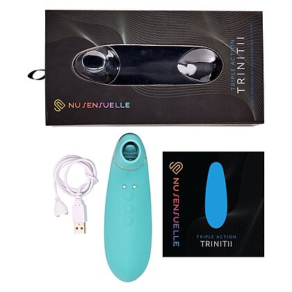 Vibrator Trinitii 3in1 Tongue Albastru