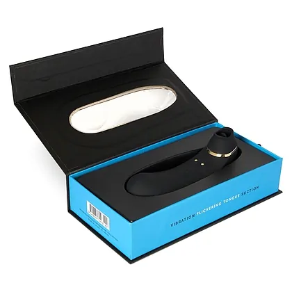 Vibrator Trinitii 3in1 Tongue Aur 18K Negru