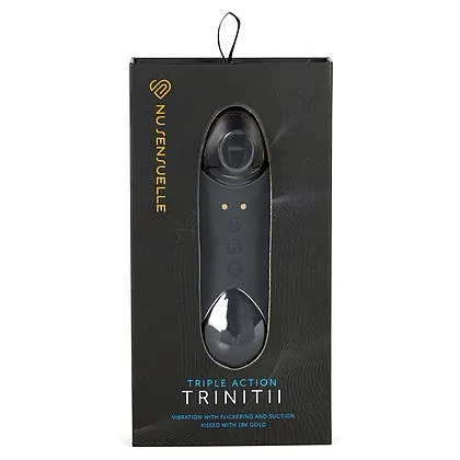 Vibrator Trinitii 3in1 Tongue Aur 18K Negru