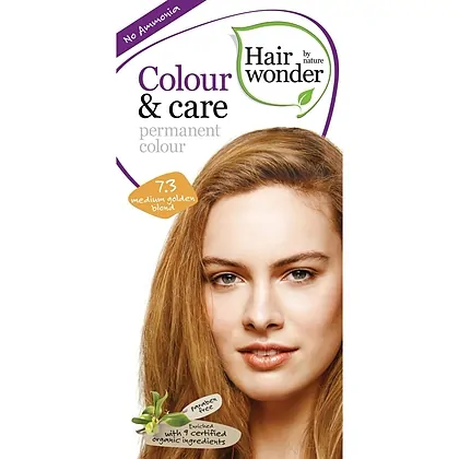 Vopsea Păr Naturală Colour And Care 7.3 Medium Blond Hairwonder