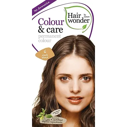 Vopsea păr naturală Colour Care 6 Dark Blond Hairwonder