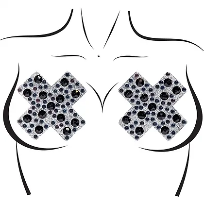 X Factor Nipple Jewels Sticker Negru