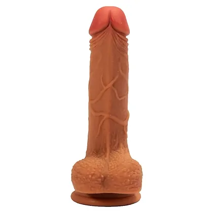 X-MEN 8.3 inch Double Layer Silicone Dildo Brown