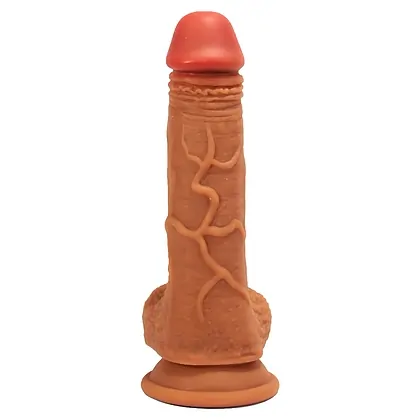 X-MEN 8.3 inch Double Layer Silicone Dildo Brown