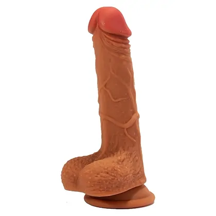 X-MEN 8.3 inch Double Layer Silicone Dildo Brown