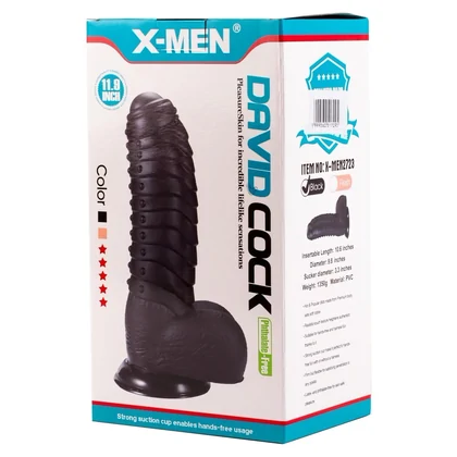 X Men Davids 27cm, Ventuză Puternică și Finisaj Realist Negru