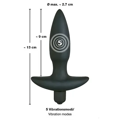 You2Toys Plug Anal Mic Negru 5 Viteze silențios