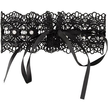 Zgardă Choker Rhinestones Negru