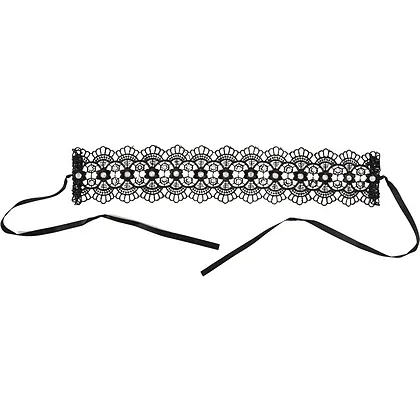 Zgarda Choker Rhinestones Negru