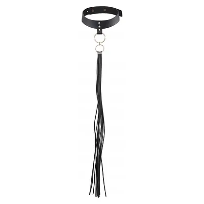 Zgardă cu Lesă Maze Tassel Choker Negru