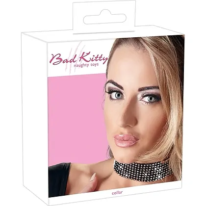 Zgardă Rhinestone Choker Negru