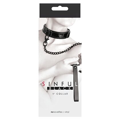 Zgardă Sinful Lățime 2.6cm NS Novelties Negru