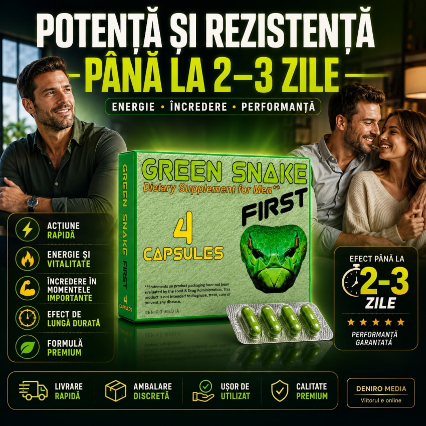 4 Pastile Green Snake Vigoare Și Rezistență 2–3 Zile