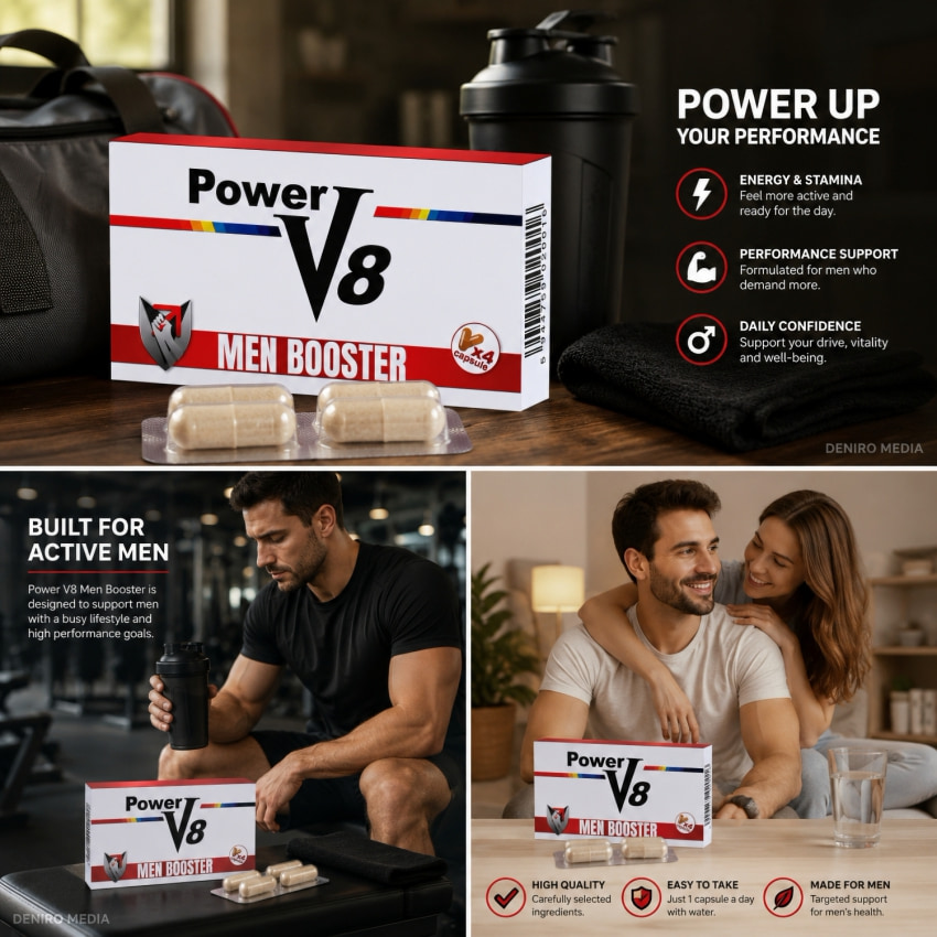 4 Pastile Pentru Erecție Și Potență Power V8