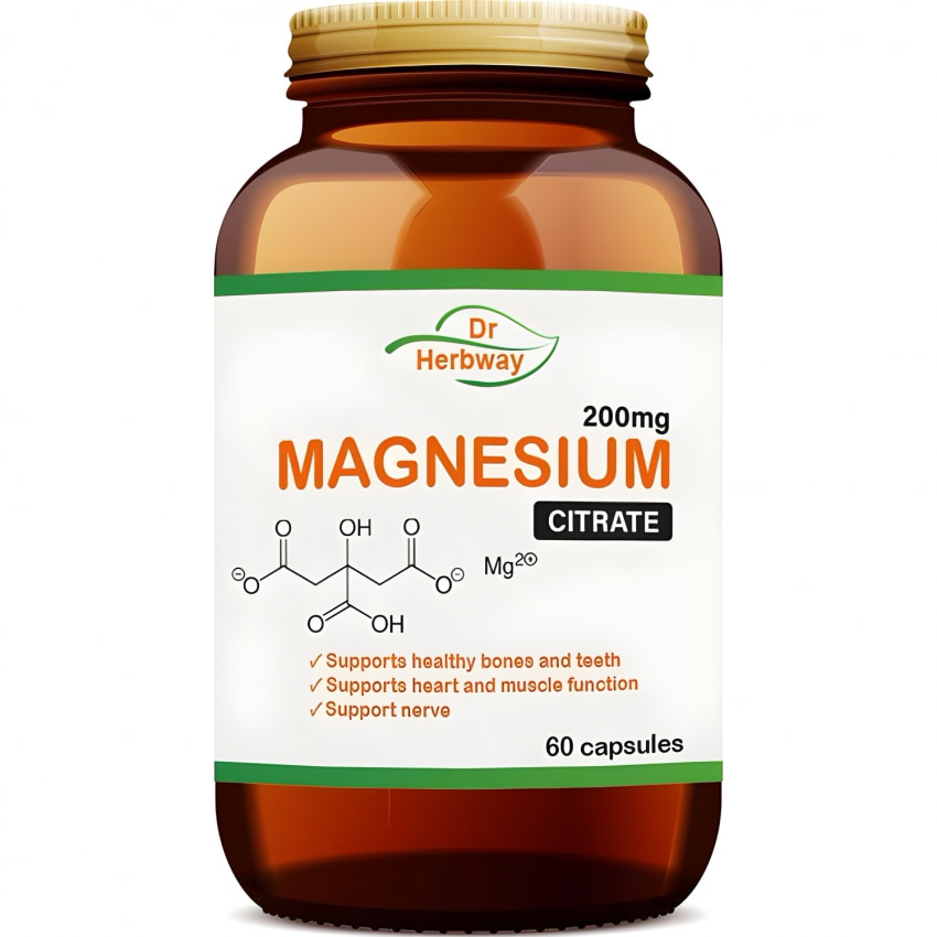 Capsule Cupid Labs cu Citrat de Magneziu 200mg 60buc
